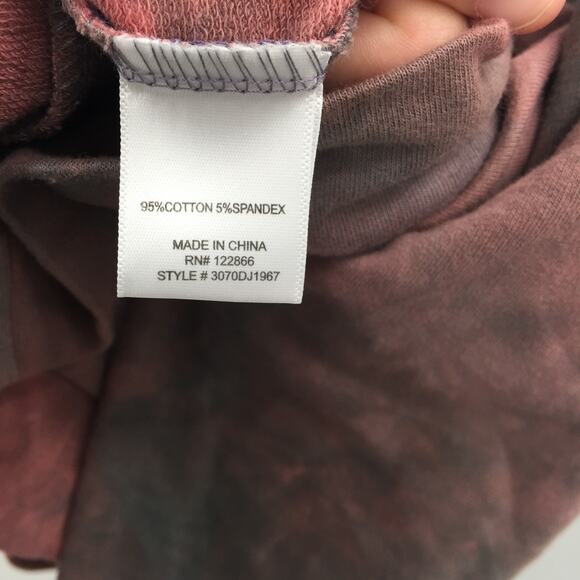 Status By Chenault Pullover Sweatshirt Crew Neck TYe Dye Pink/Blue SZ Medium - Picture 6 of 7